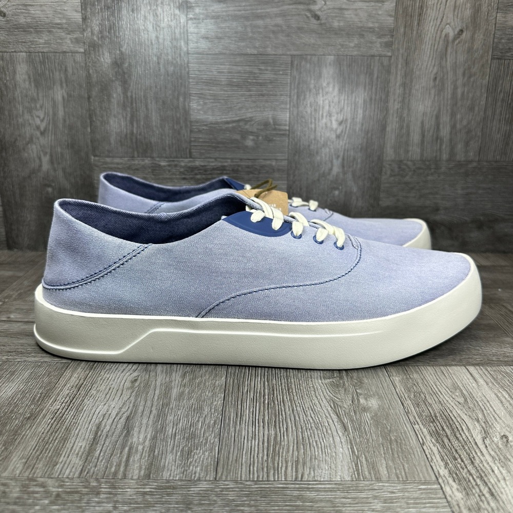 OluKai Tradewind Sneakers Mens 12 Navy Canvas Casual Slip On NEW
